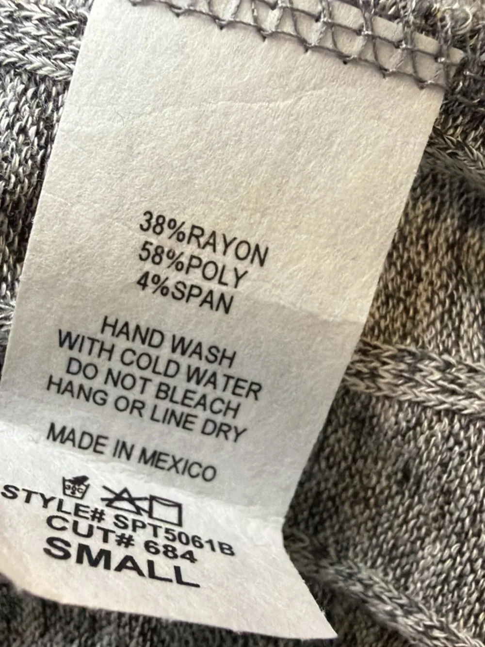 NWOT Grey Ribbed Top - Picture 13 of 14